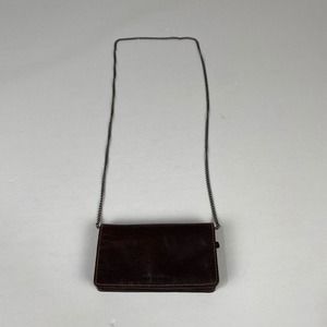 Jack Georges Brown Crossbody Bag Leather Voyager Flap Over.